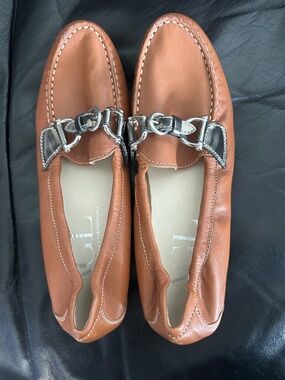 AGL Tan Leather Loafer